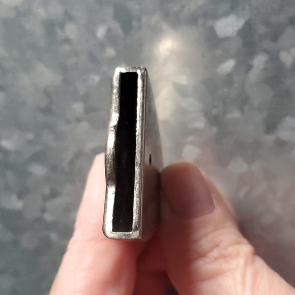 Vintage Texas Rhinestone Silver Belt Buckle Tip with Matching Loop - Picture 5 of 8